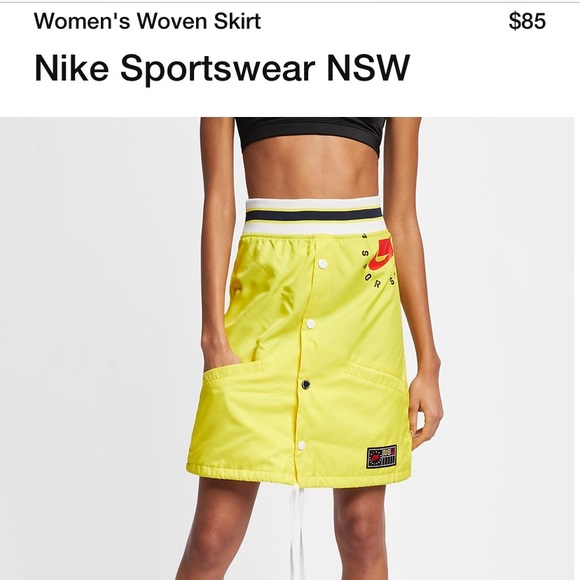 Yellow Nike Bomber Jacket Skirt. Nike Sportswear - Picture 1 of 7